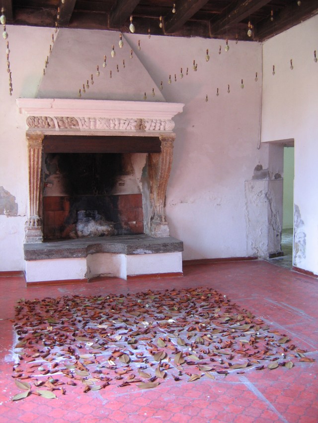 © Renate Egger. Herbarium Magnolia. Installation. Artfarm Pilastro. Pilastro di Bonavigo, Verona, Italy, 2005