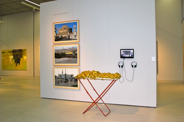 ©  Renate Egger, Wilhelm Roseneder. Goldene Erweiterung/Golden expansion. Street art project. London, Florenz, Rom.  Schnittpunkt Burgenland. Landesgalerie Burgenland. Eisenstadt, Austria 2012/2013